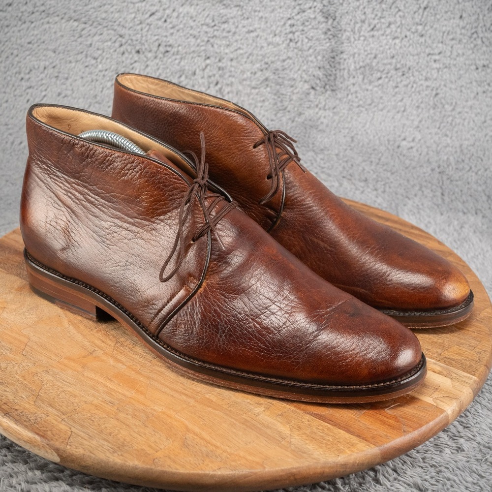 Alan Payne Deerskin Chukka Boot Handmade Chestnut Brown Mens Sz 9 Mexico RARE